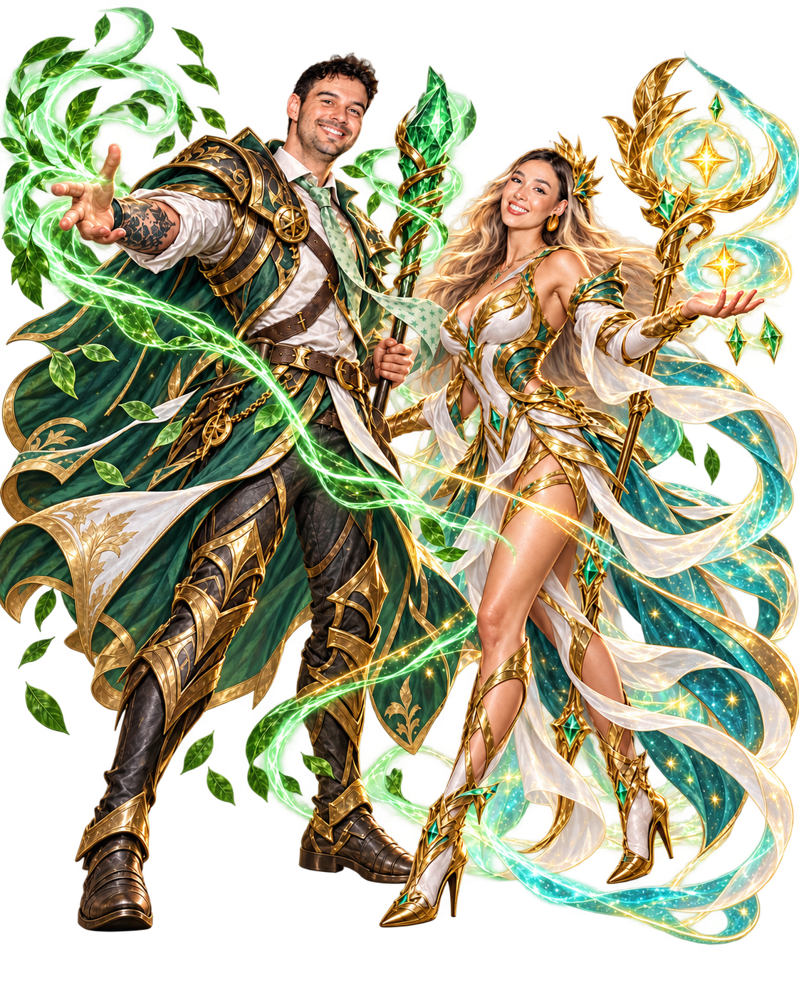 Ilustración fantasy de Iñigo y Miren